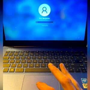 HP Sleek Blue Laptop